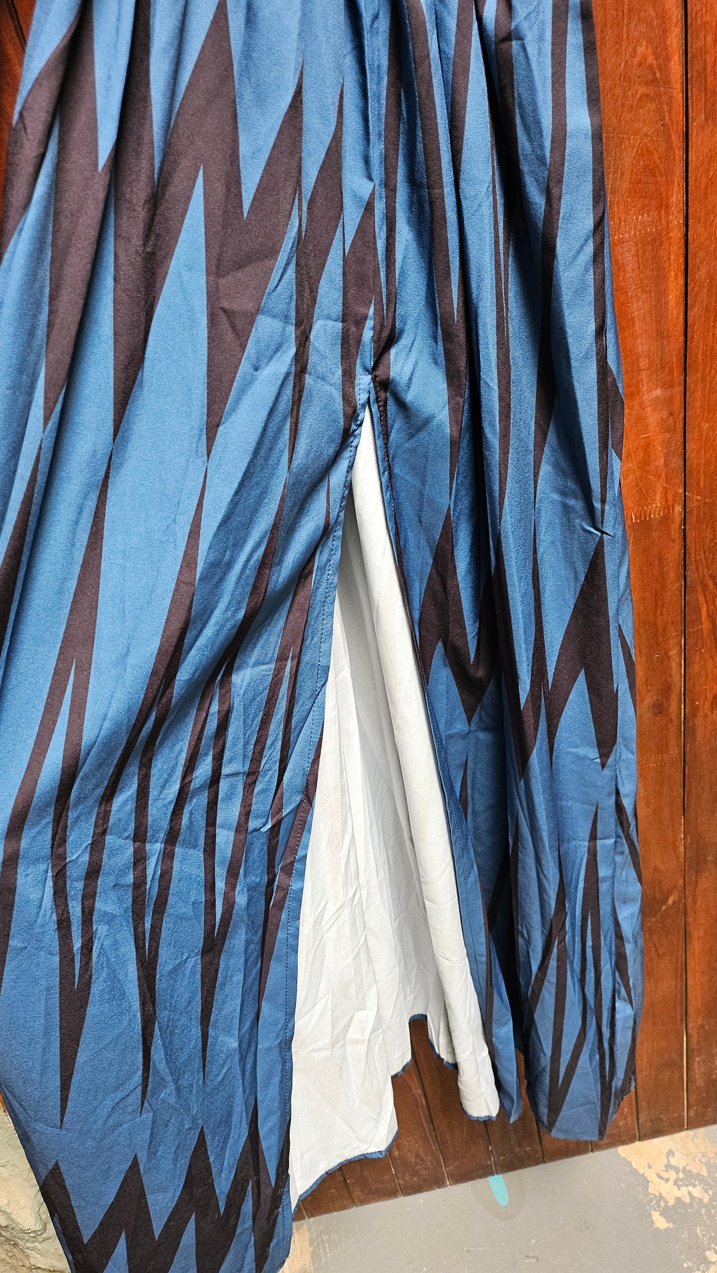 Dress Black & Blue Striped