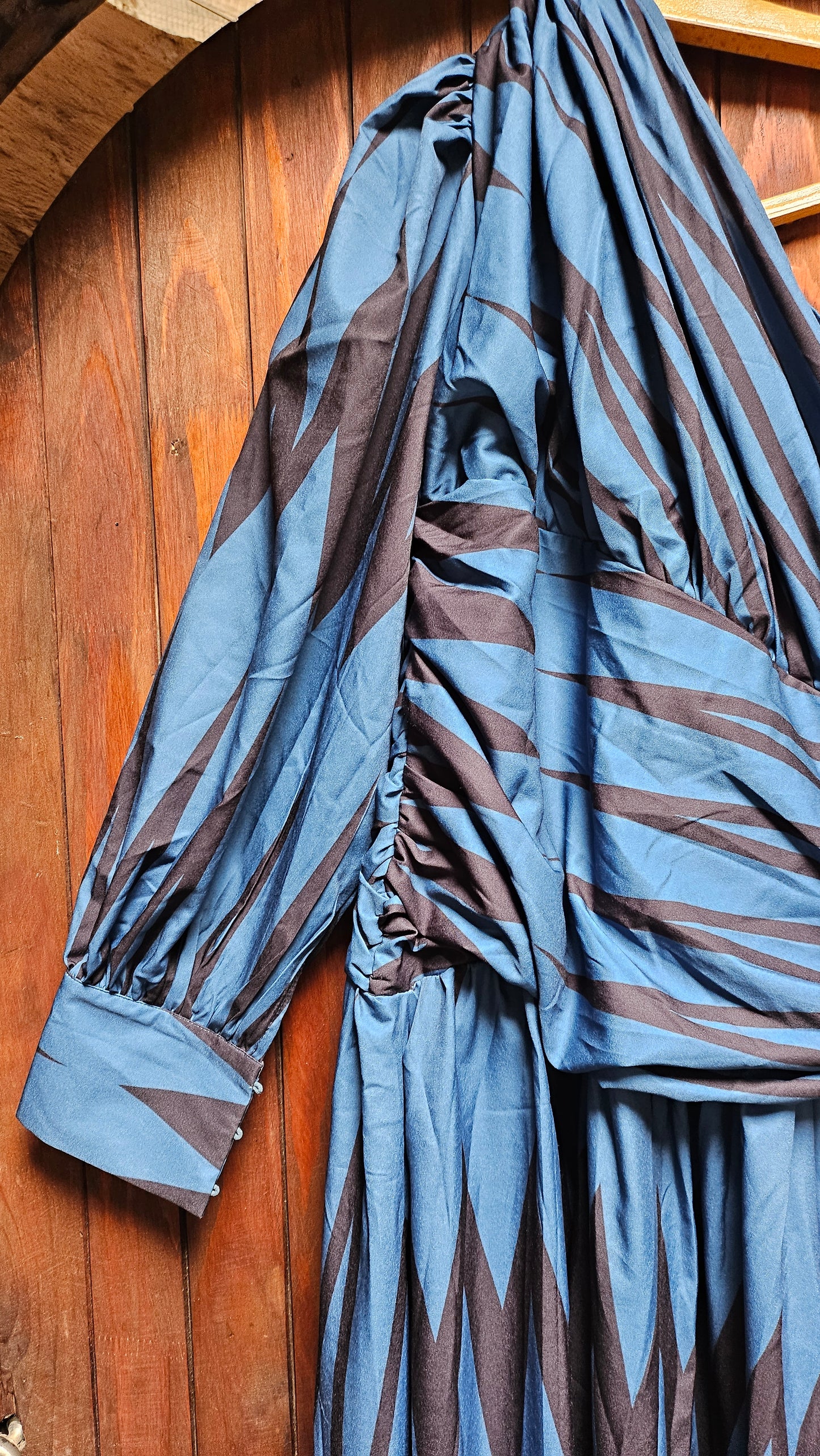 Dress Black & Blue Striped