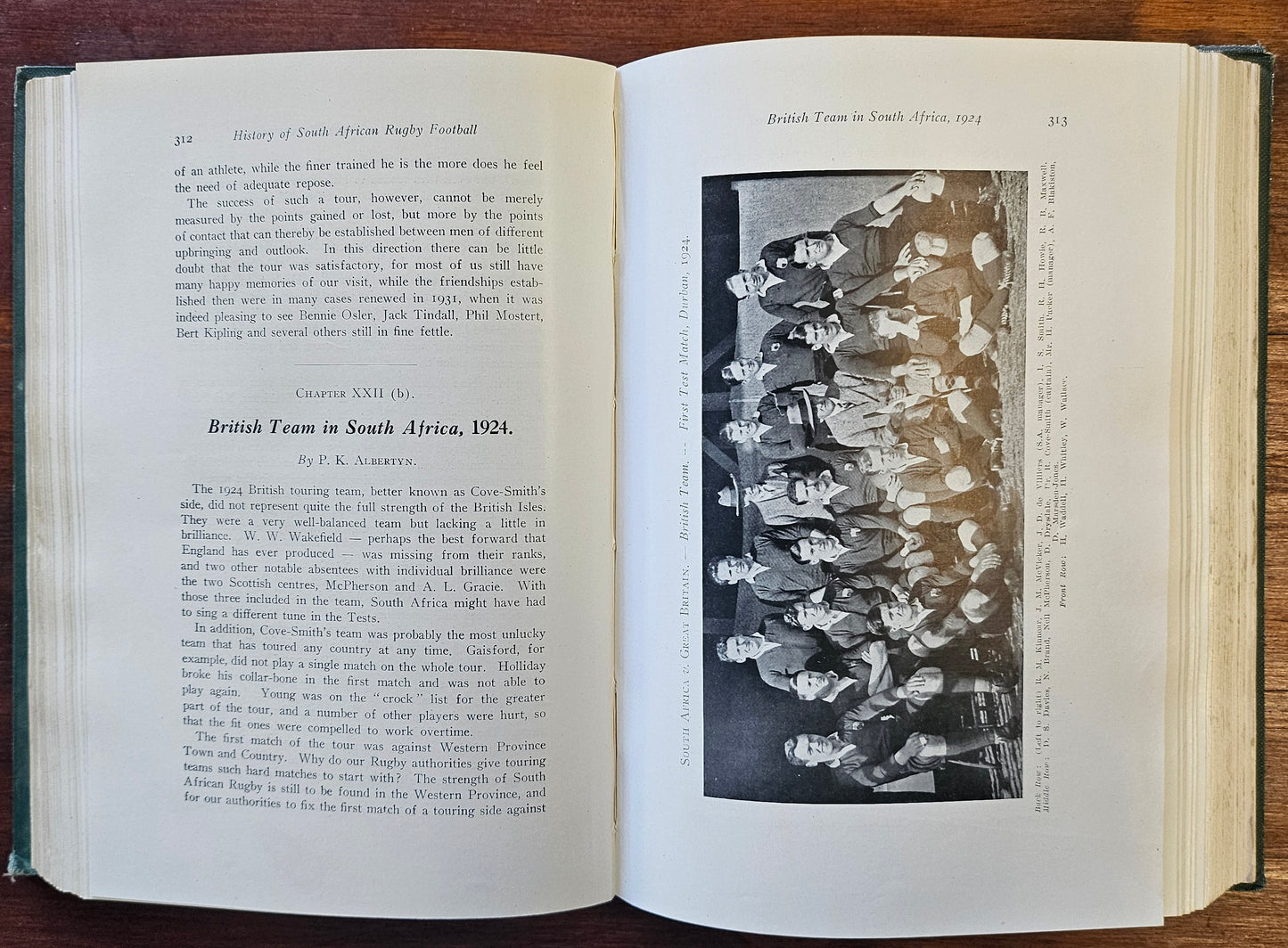 Difford Ivor, The History of South African Rugby Football (1875 - 1932)