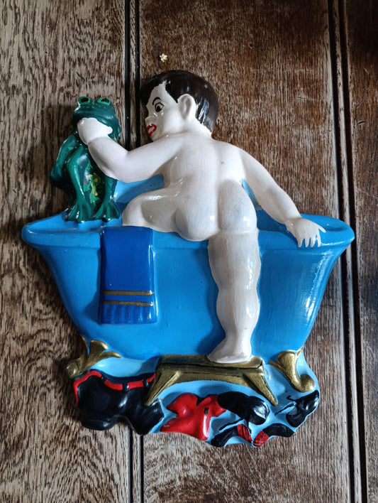 Ceramic bathroom wall hanging