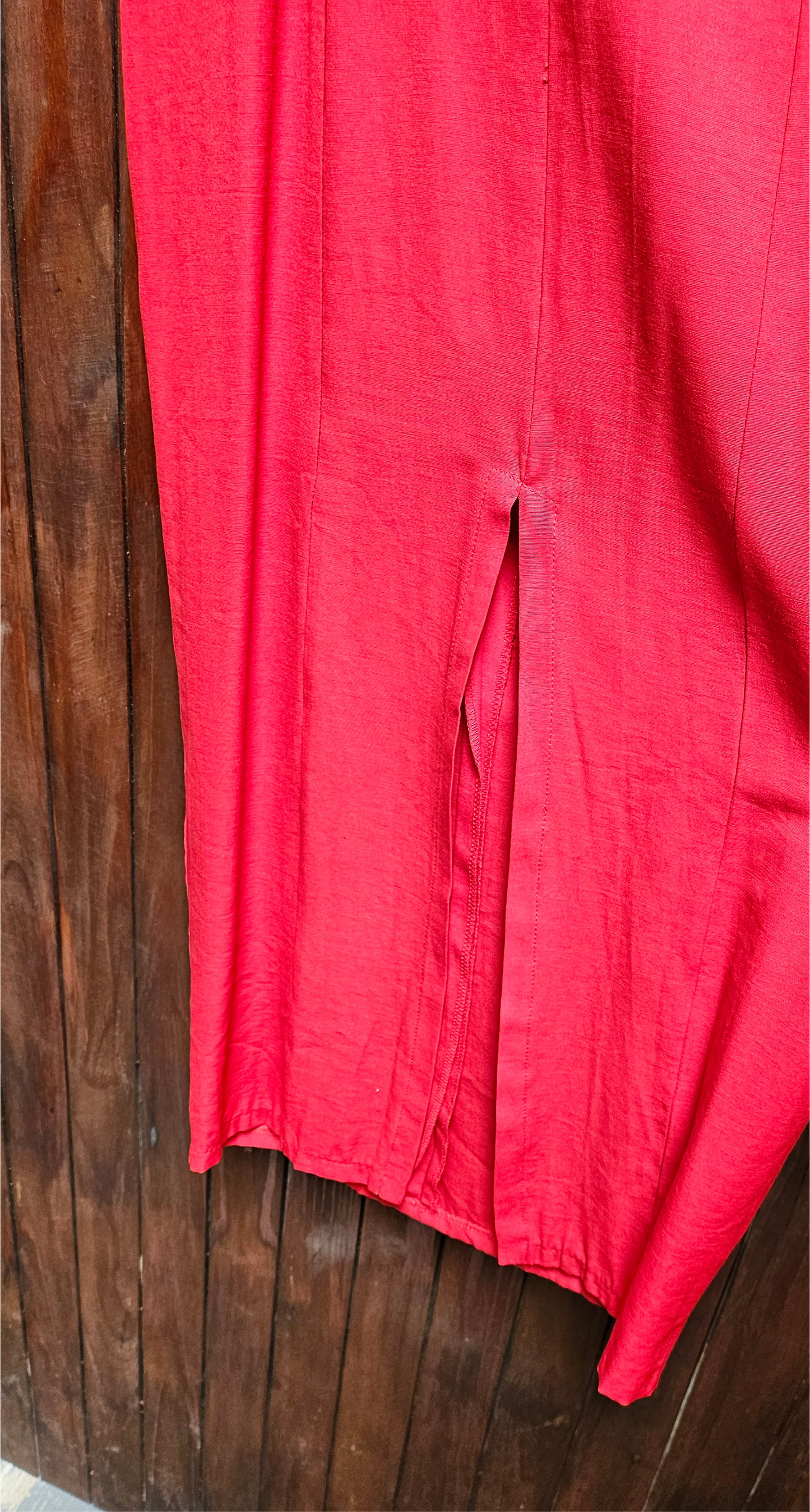 Dress long red