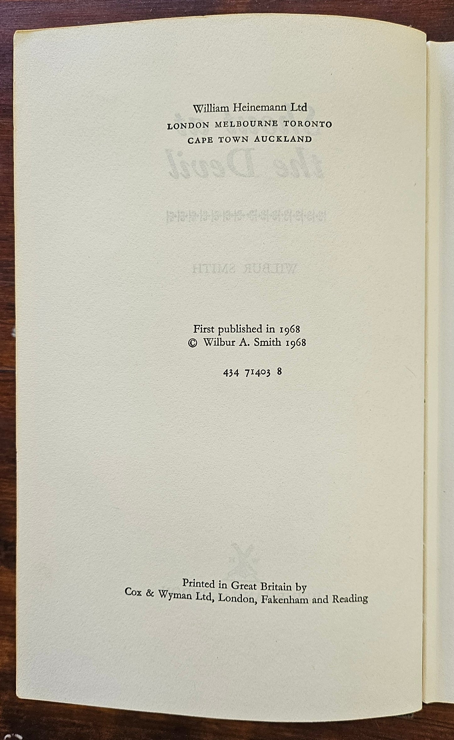 Smith Wilbur, shout at the Devil