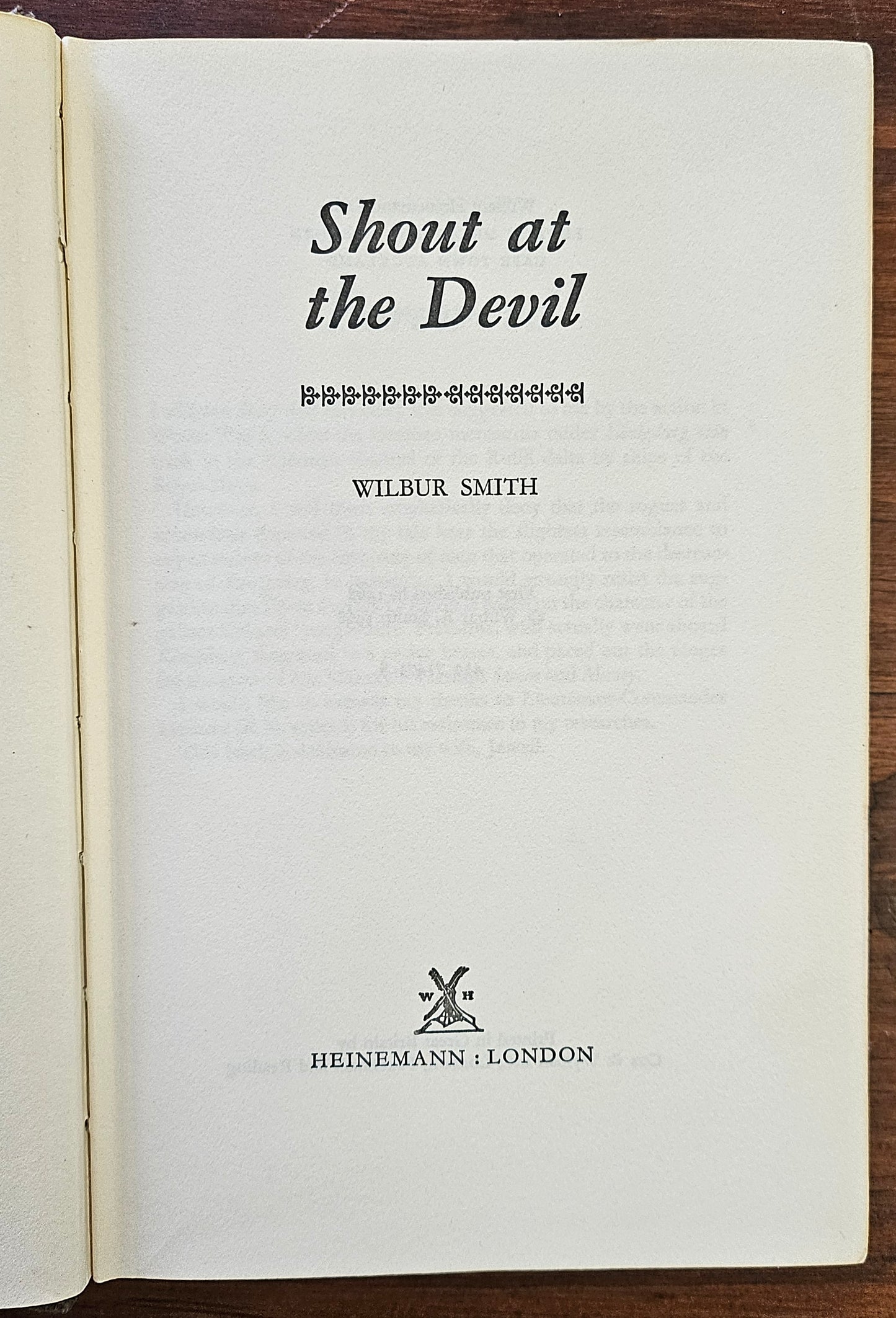 Smith Wilbur, shout at the Devil