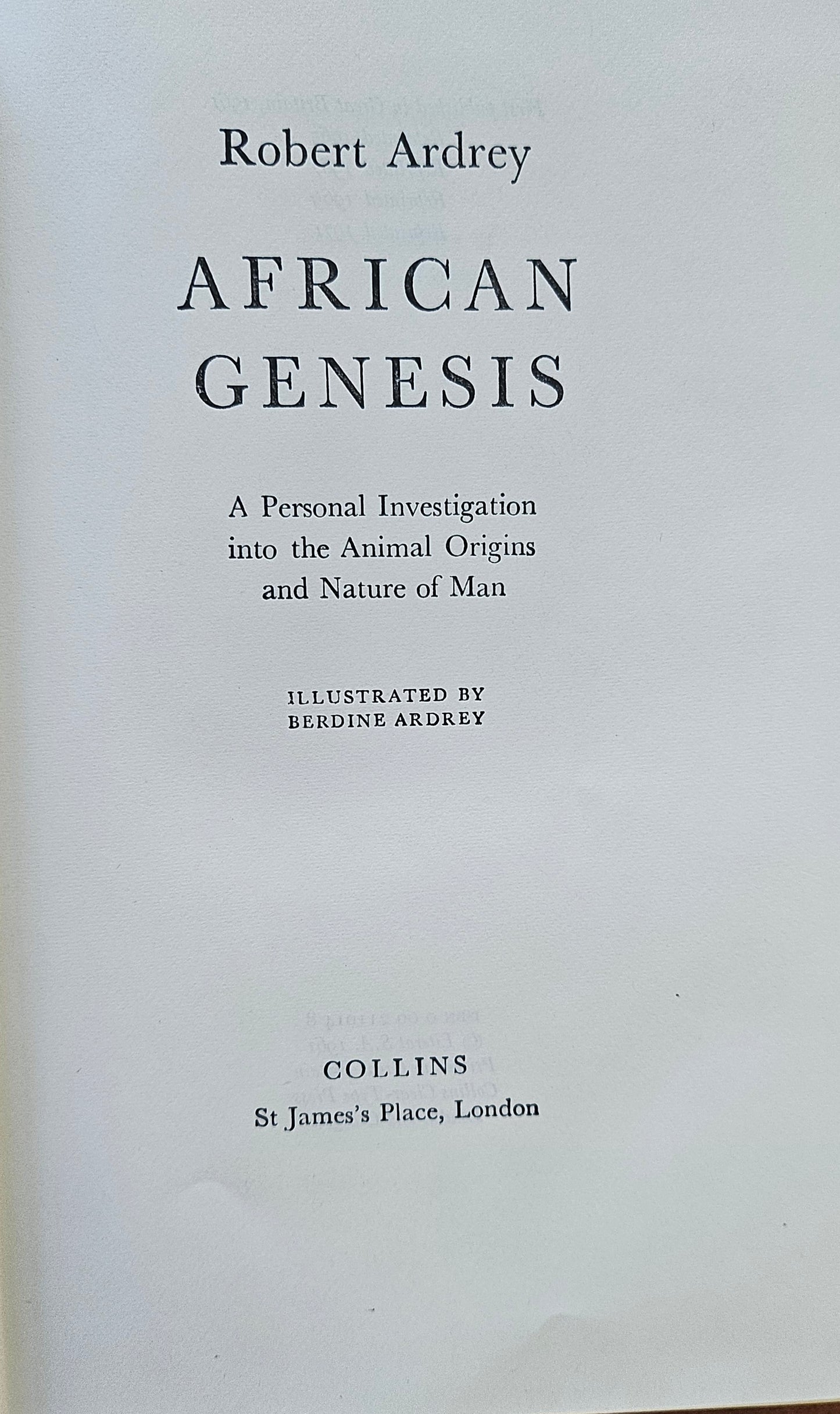 Ardrey Robert, African Genesis
