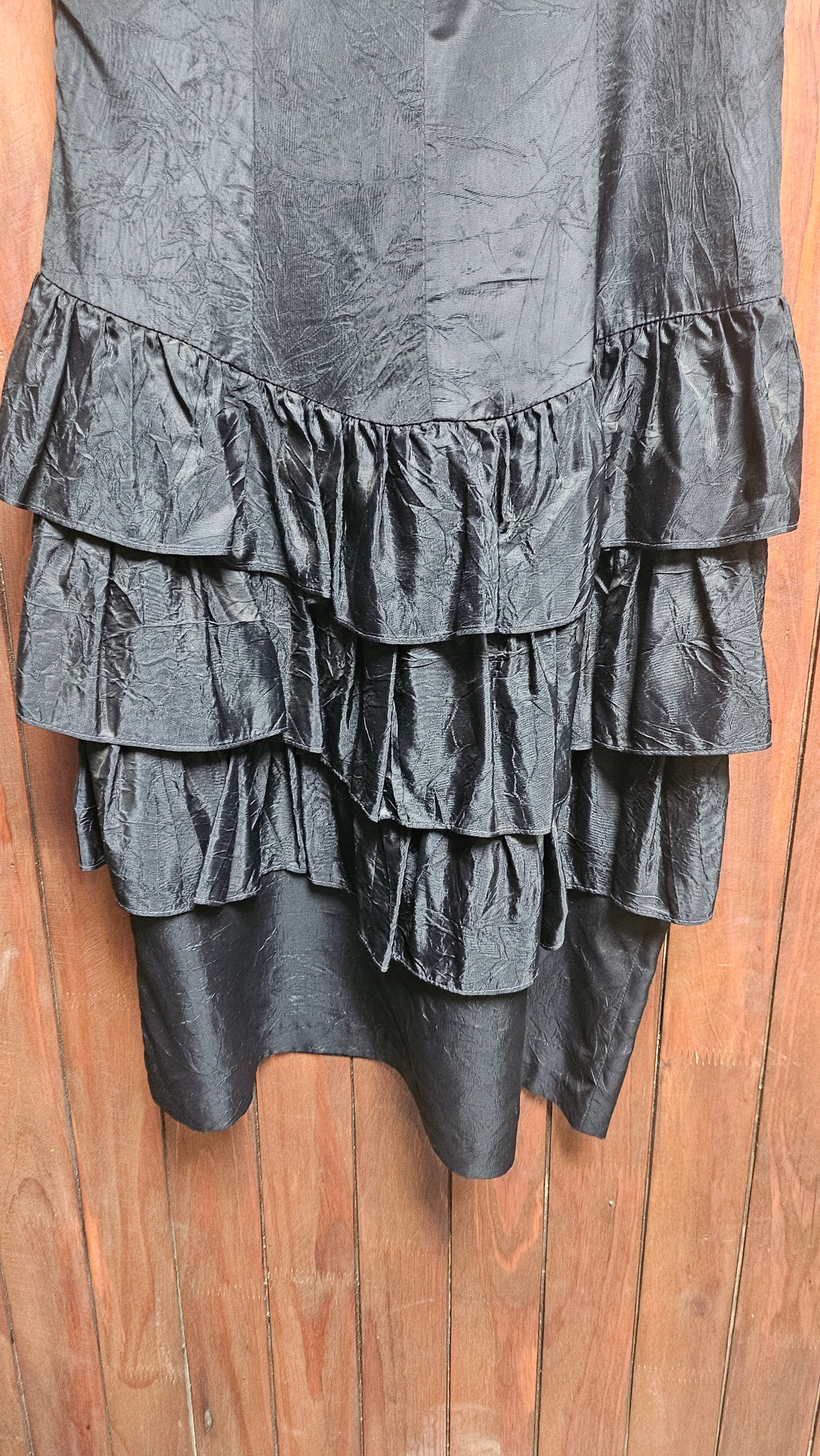 Dress black short strappy