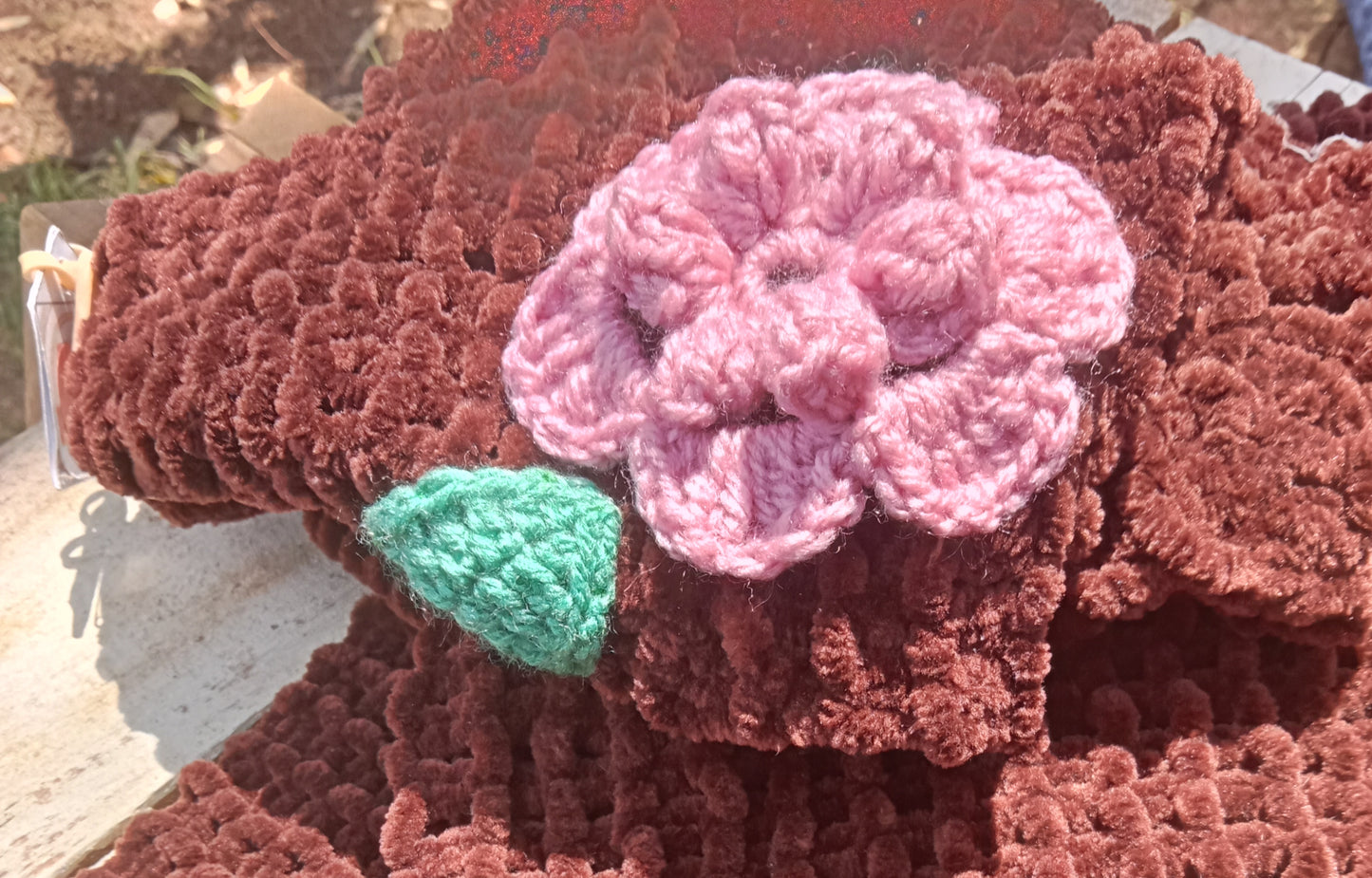 Hand knitted scarve and head band