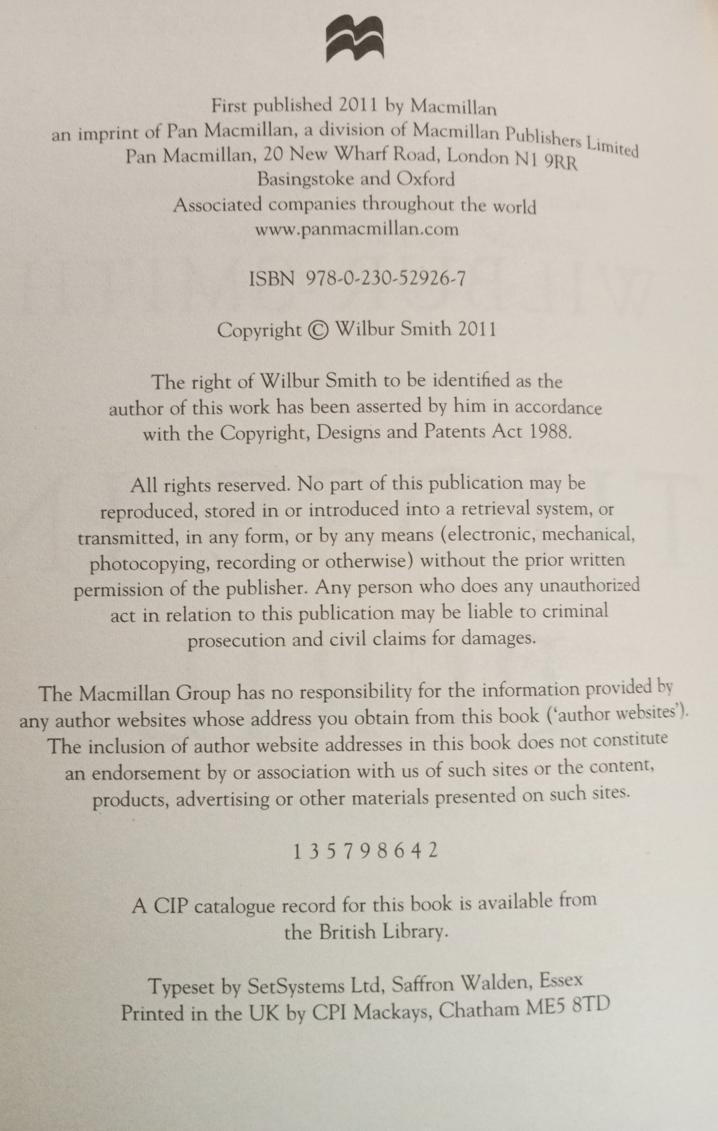 Smith Wilbur, Those in Peril