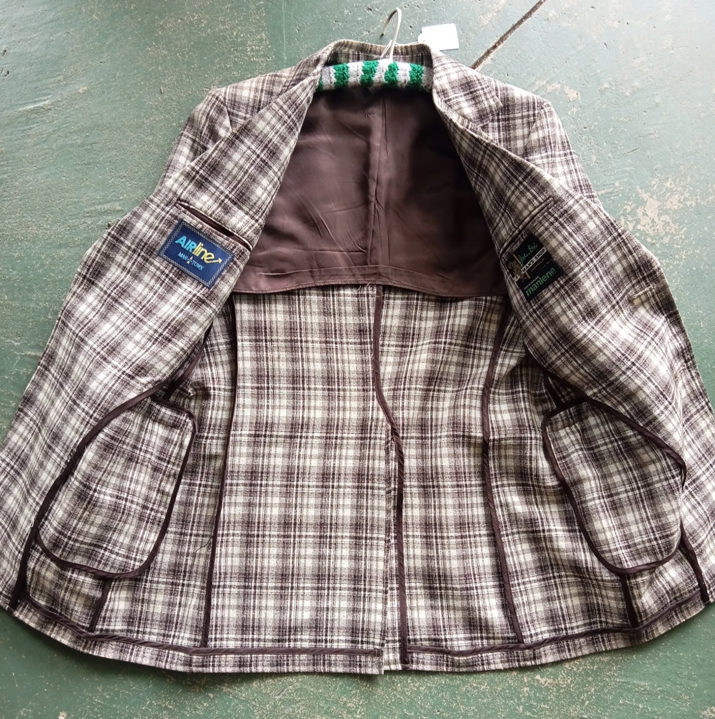 Vintage mens blazer - block pattern