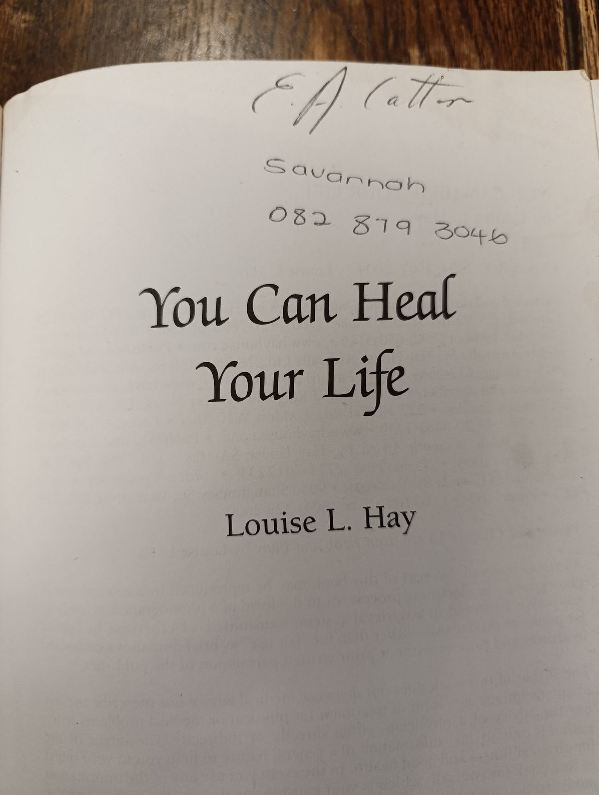 You can heal your life, Louise L.Hay