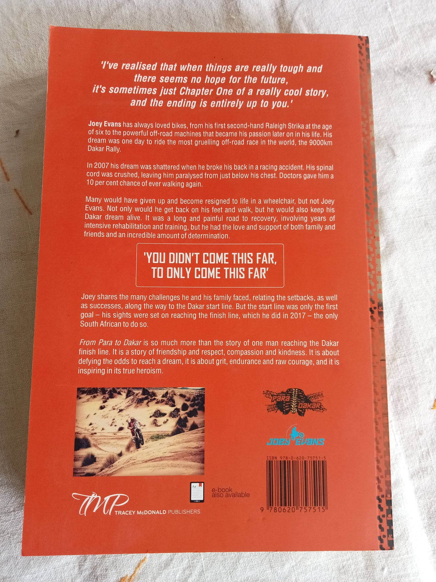 Evans Joey, From Para to Dakar signed by author