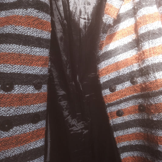 Orange, grey & black coat