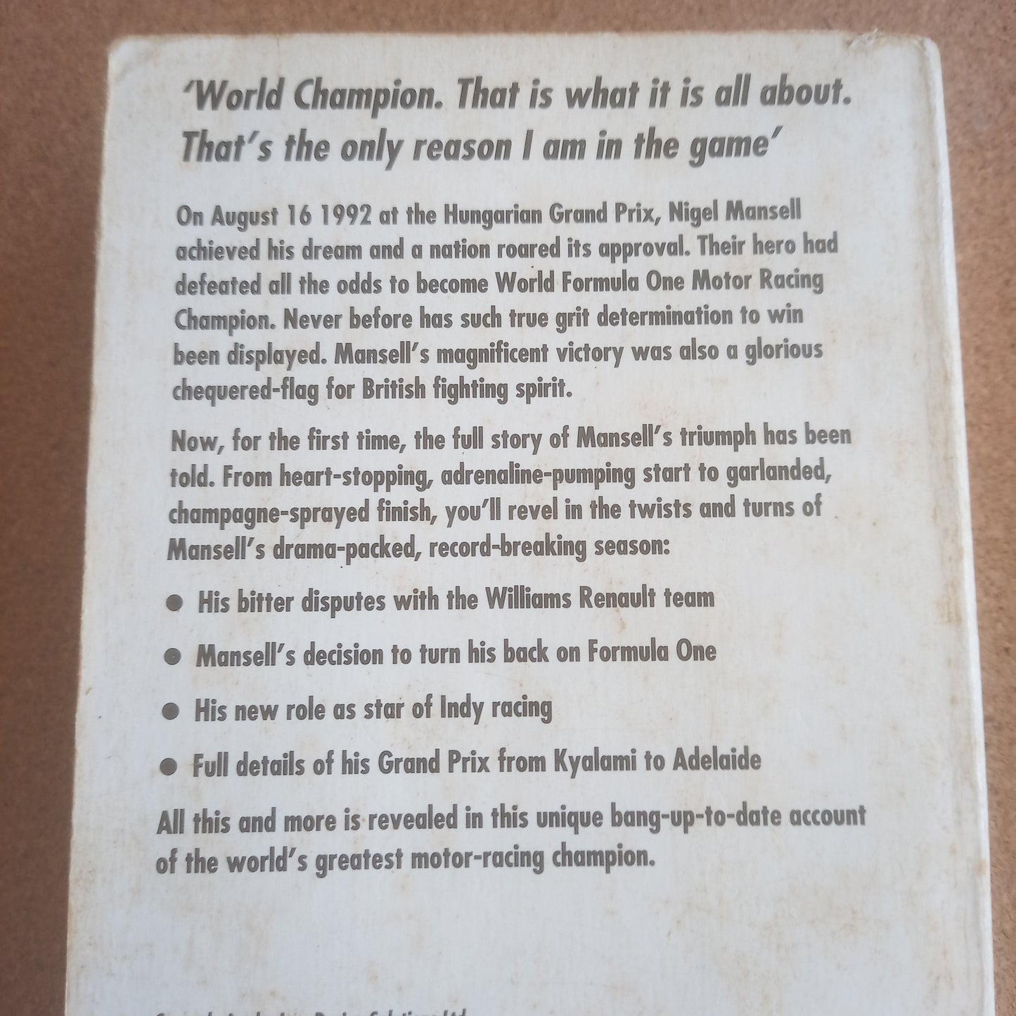 Nigel Mansell The Full Story
