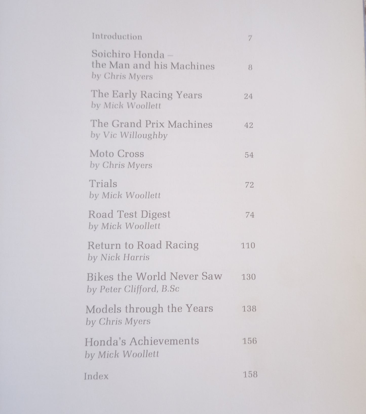 Honda, Edited by Mick Woolett