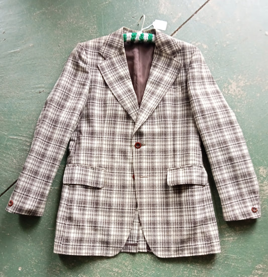 Vintage mens blazer - block pattern