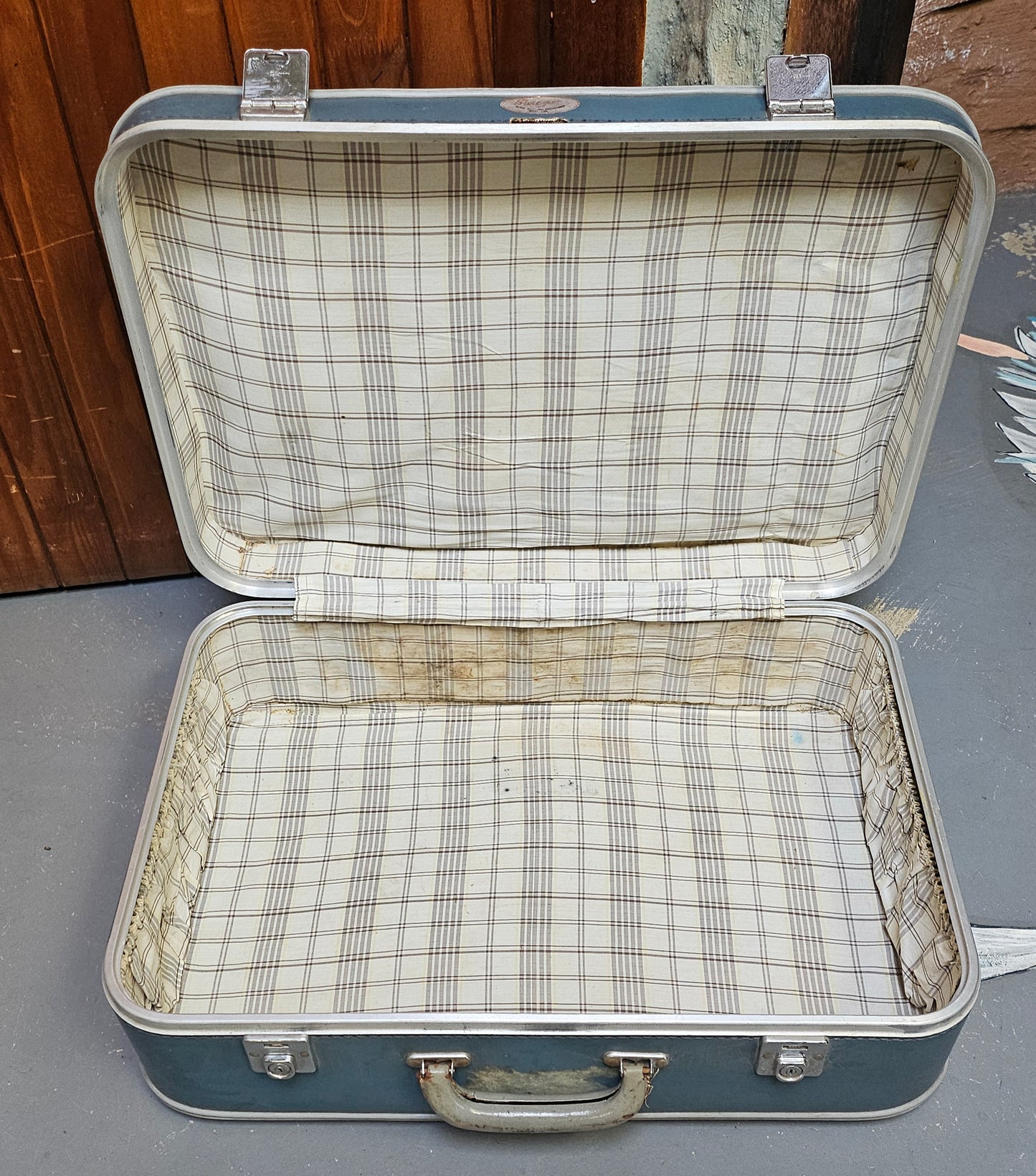 Vintage Suitcase Blue