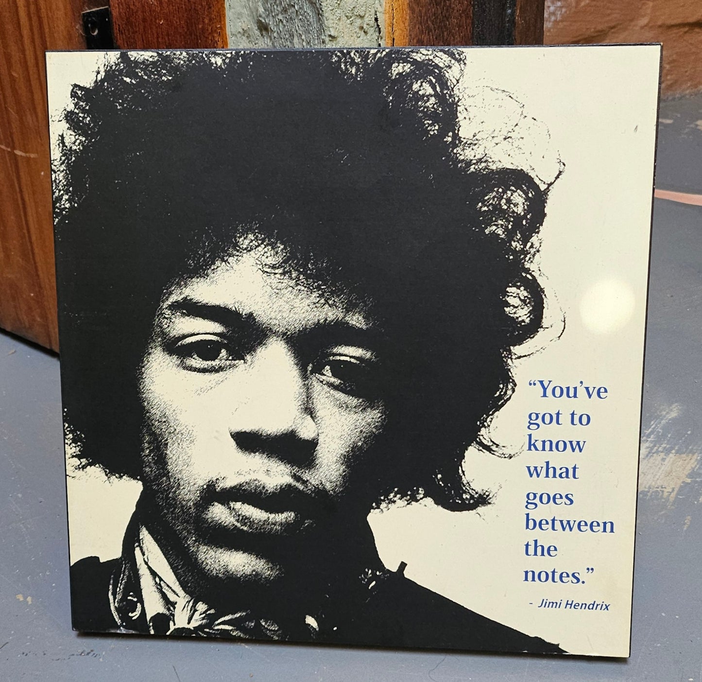 Block Mounted picture Jimi Hendrix