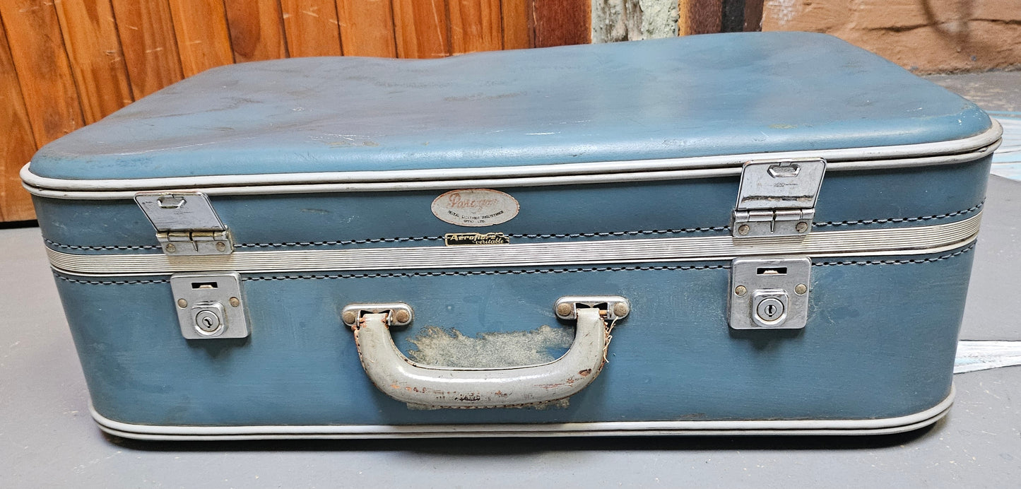 Vintage suitcase blue