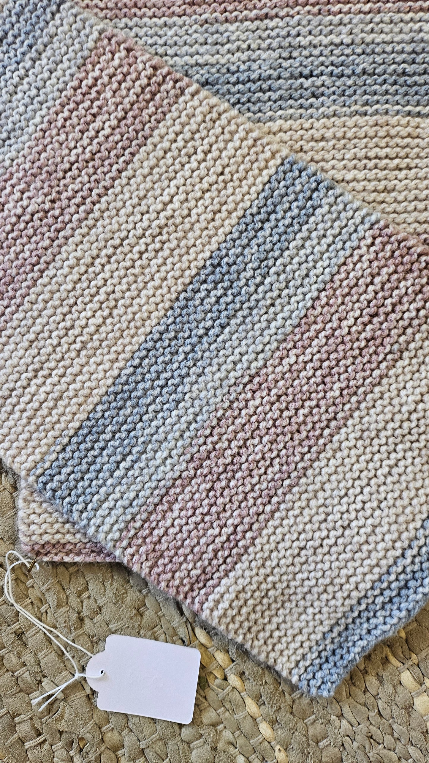 Scarf Knitted Stone Coloured