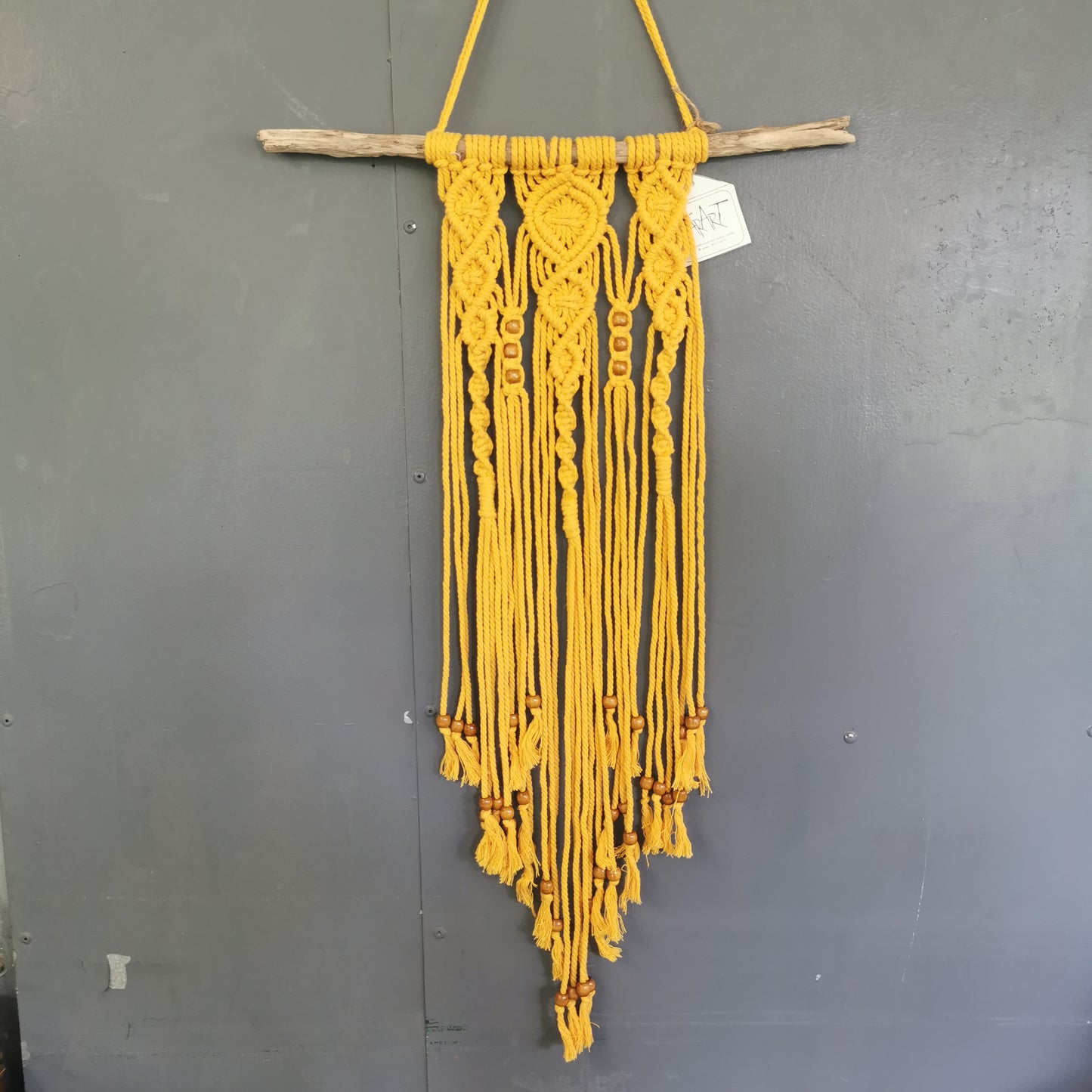 Yellow Macrame Wall Hanging