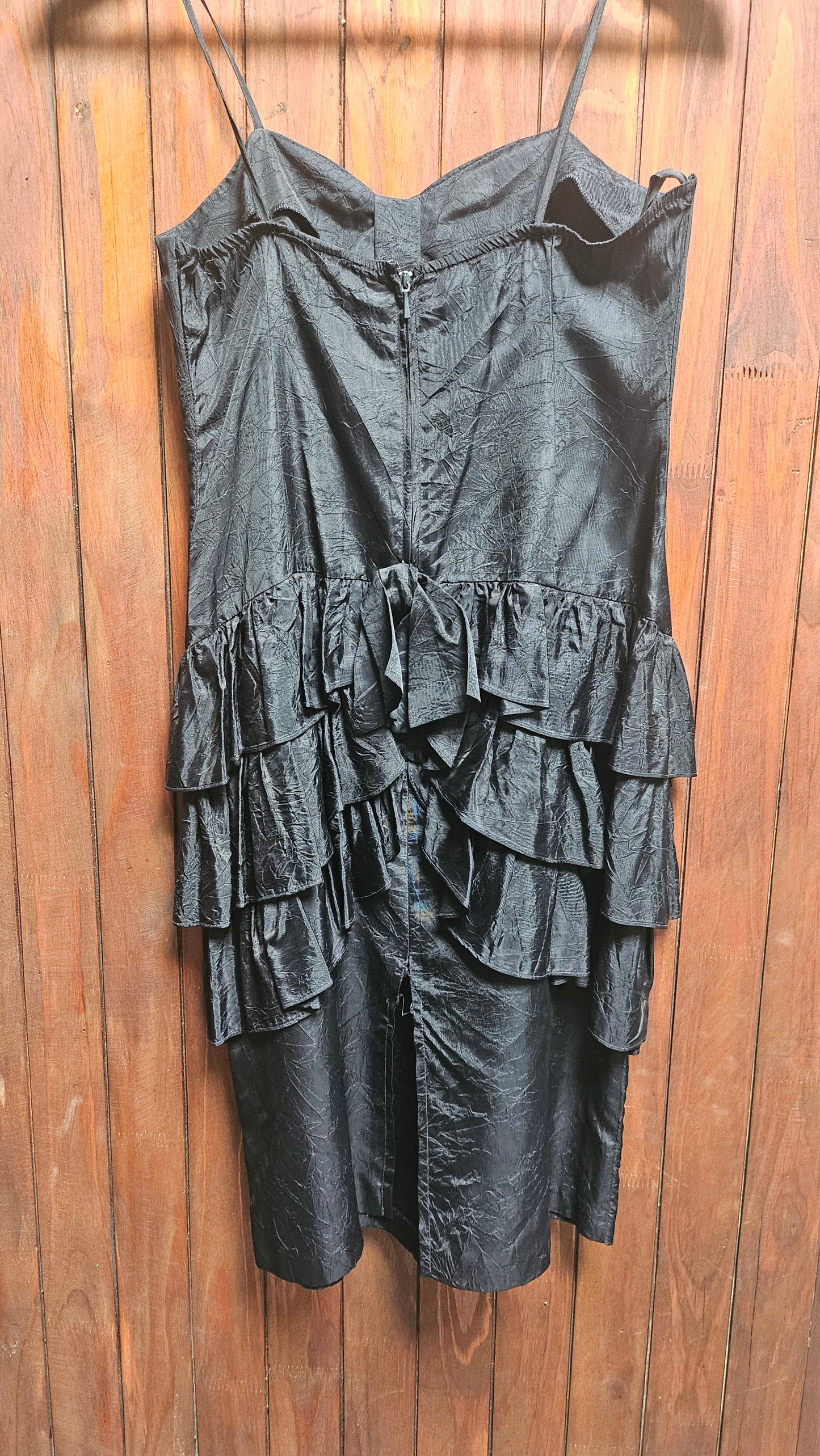 Dress black short strappy
