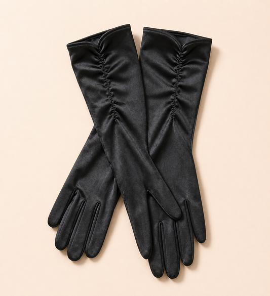 Gloves Black Beaded