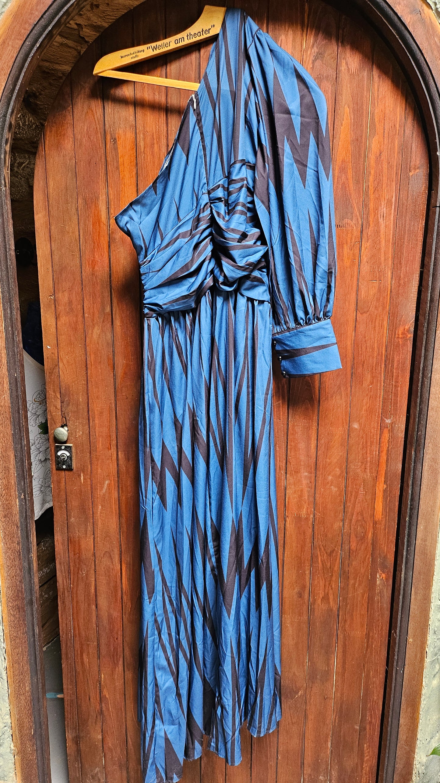 Dress Black & Blue Striped