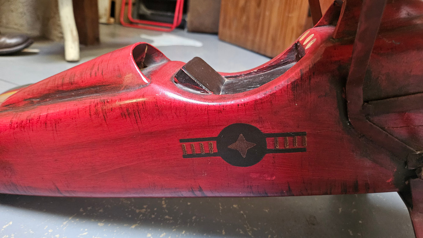 Vintage wooden decorative Aeroplane