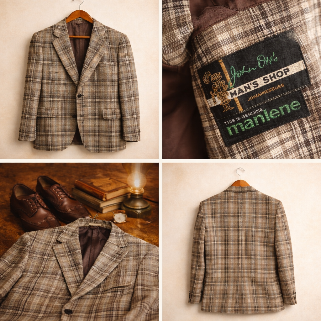 Vintage mens blazer - block pattern