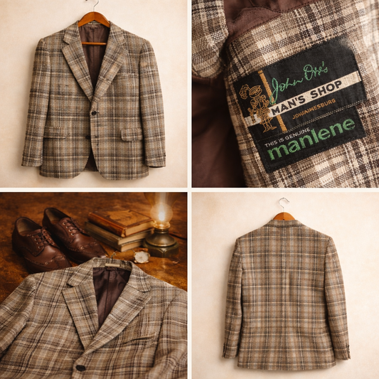 Vintage mens blazer - block pattern