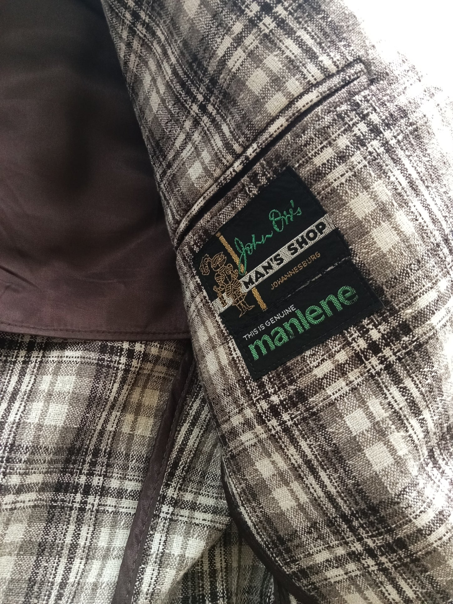 Vintage mens blazer - block pattern