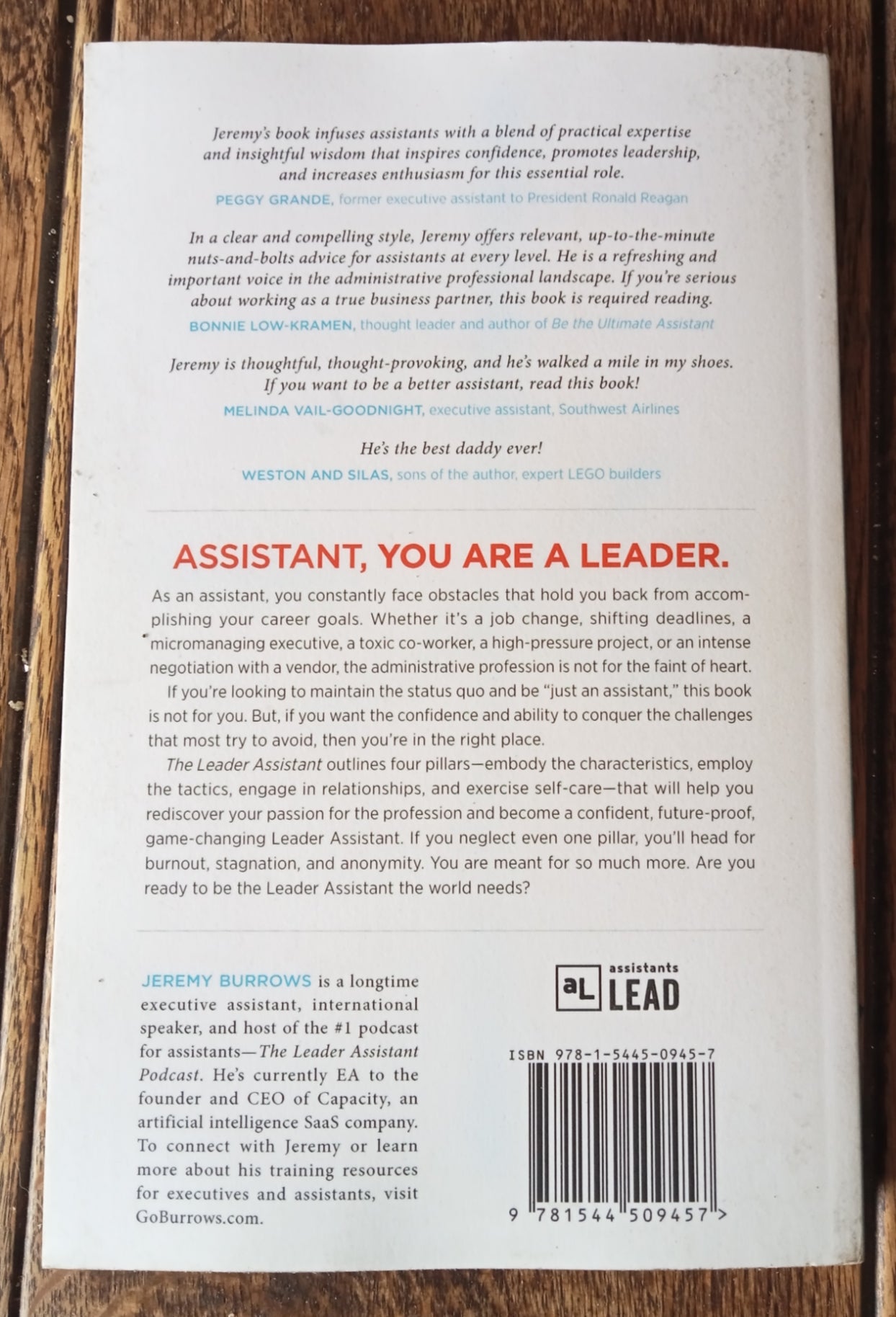 The Leader Assistant, Jeremy Burrows