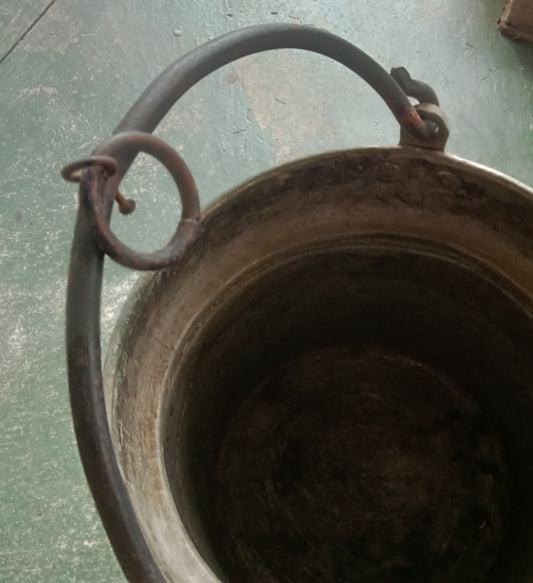 Vintage Brass Bucket with handle