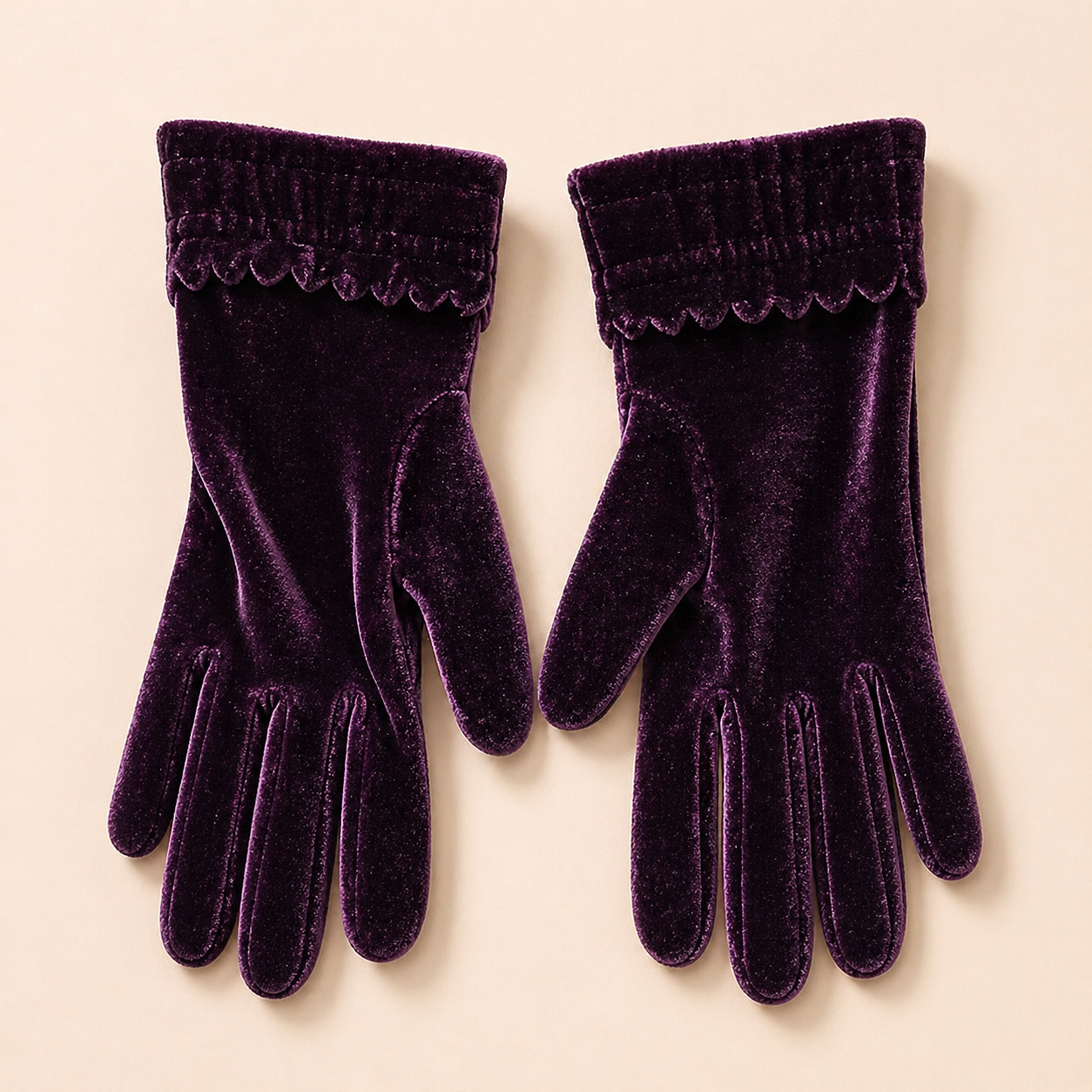Gloves Purple Velvet