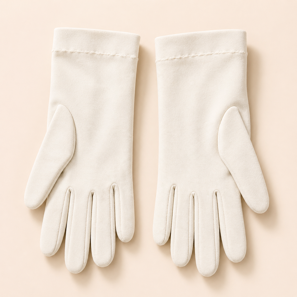 Gloves cream Fabric