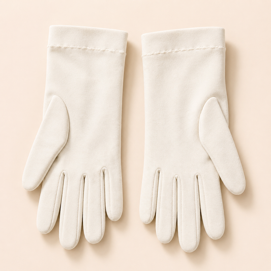 Gloves cream Fabric