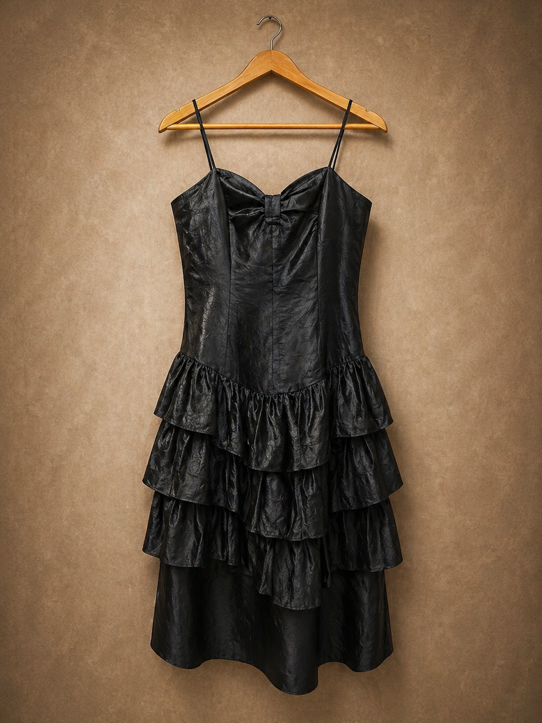 Dress black short strappy