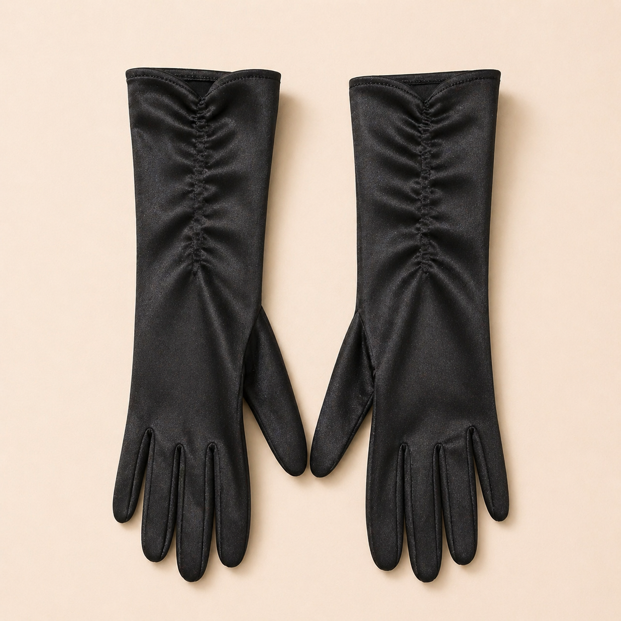 Gloves Navy Blue Fabric