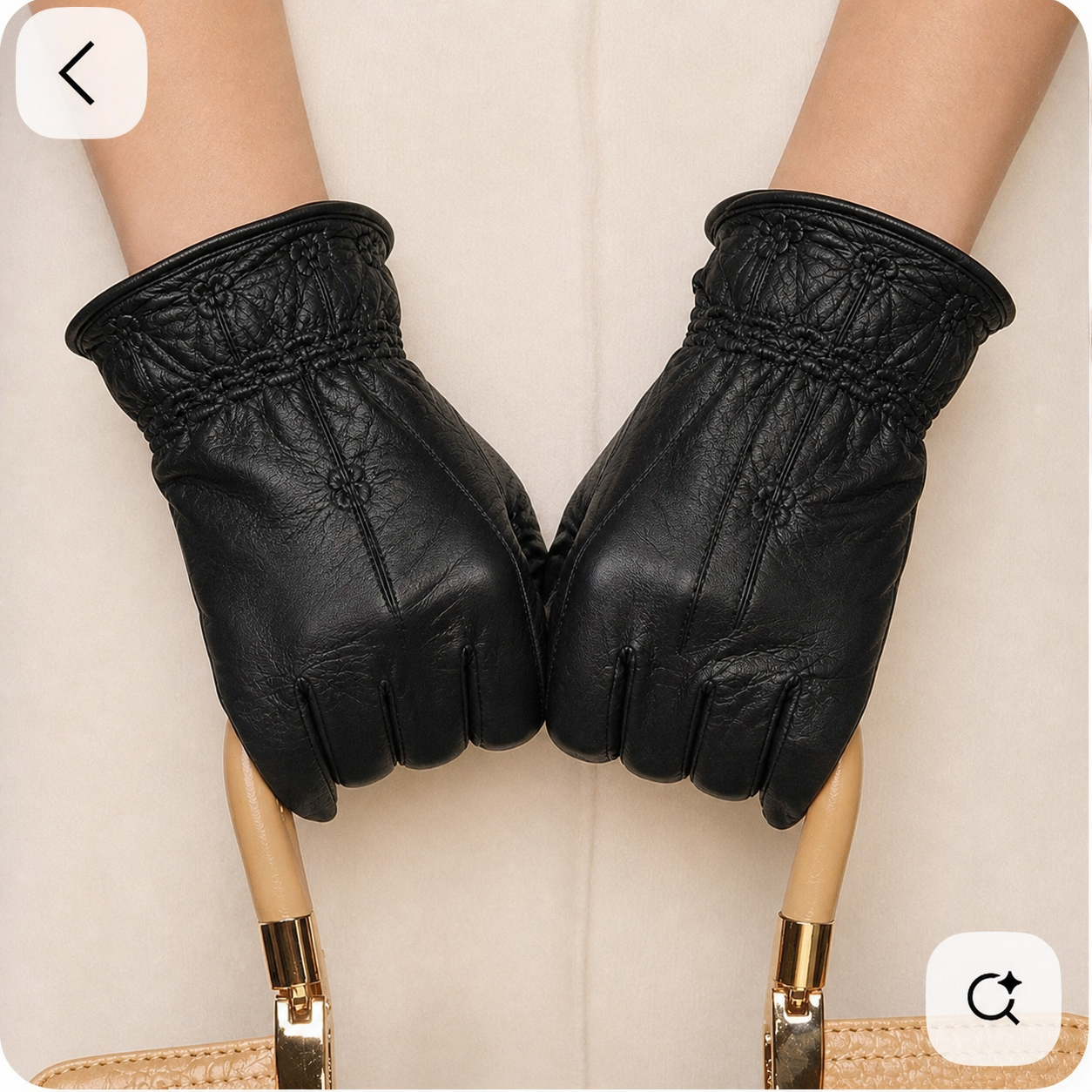 Gloves Leather Black