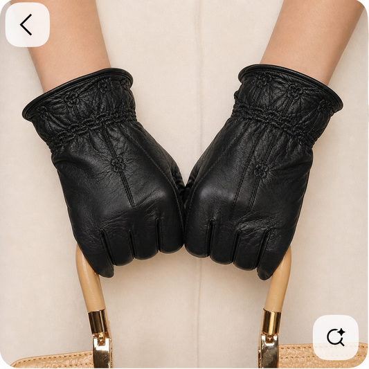 Gloves Leather Black