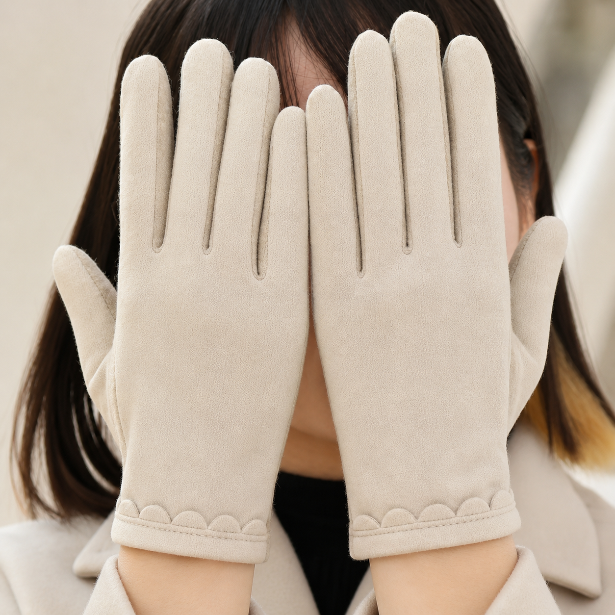 Gloves Green Fabric