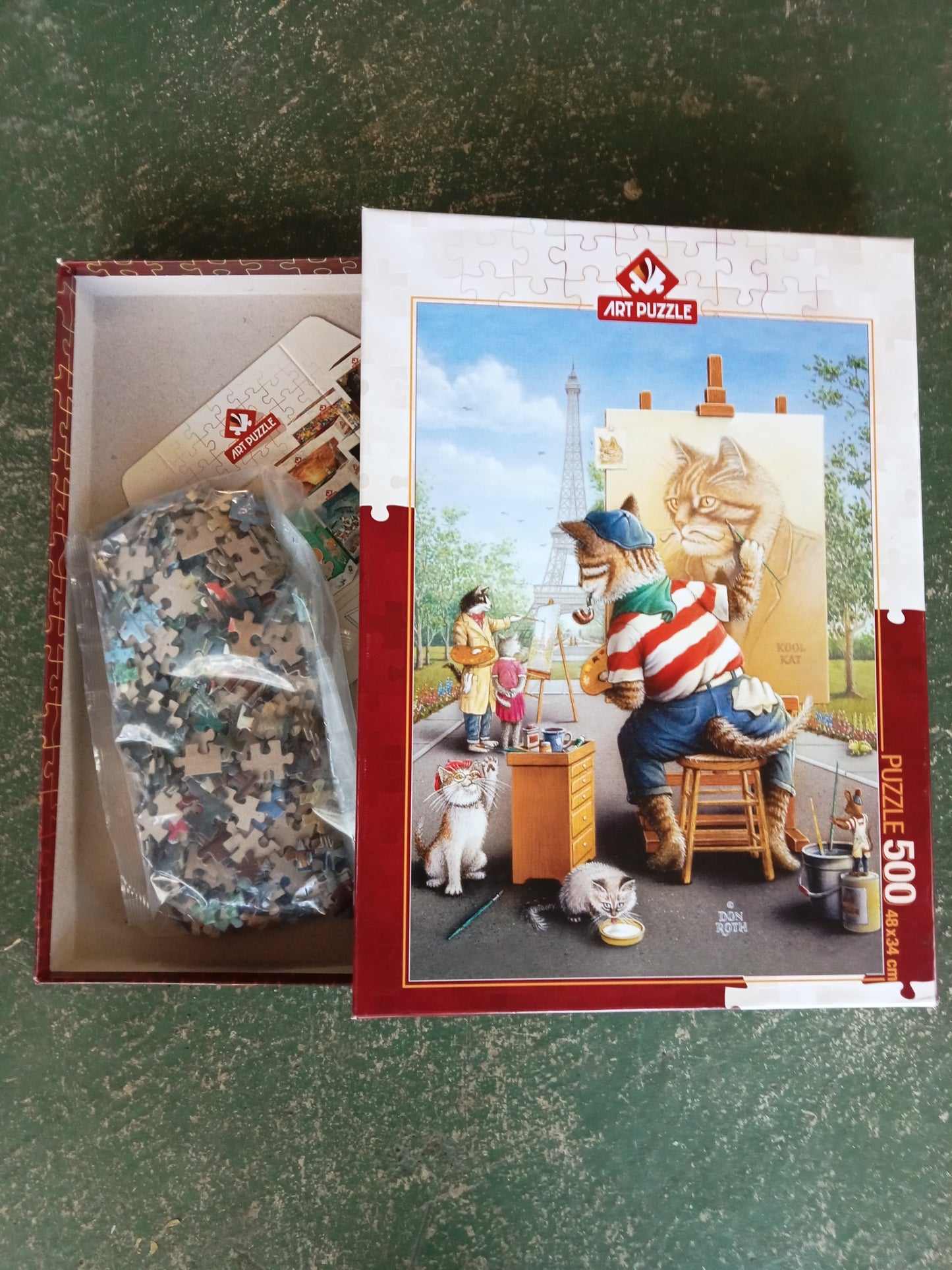 Puzzle - Art puzzle The painter cat