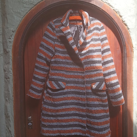 Orange, grey & black coat
