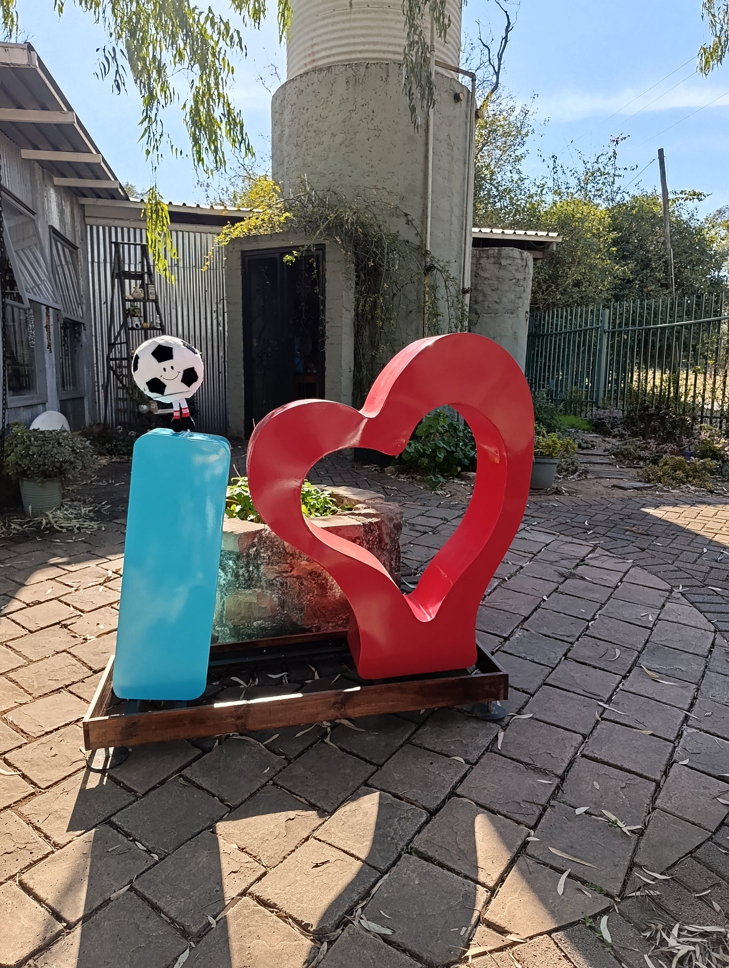 I lOVE steel sign