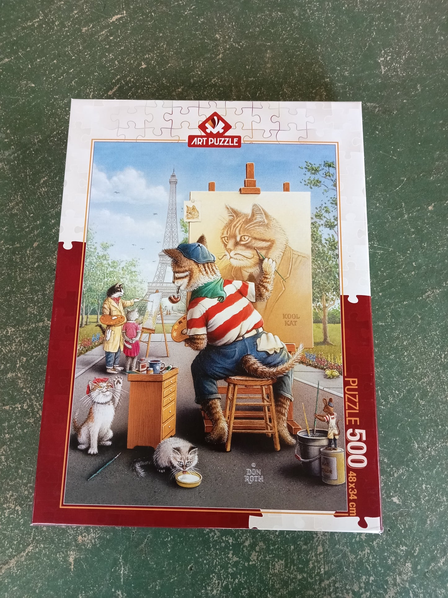 Puzzle - Art puzzle The painter cat