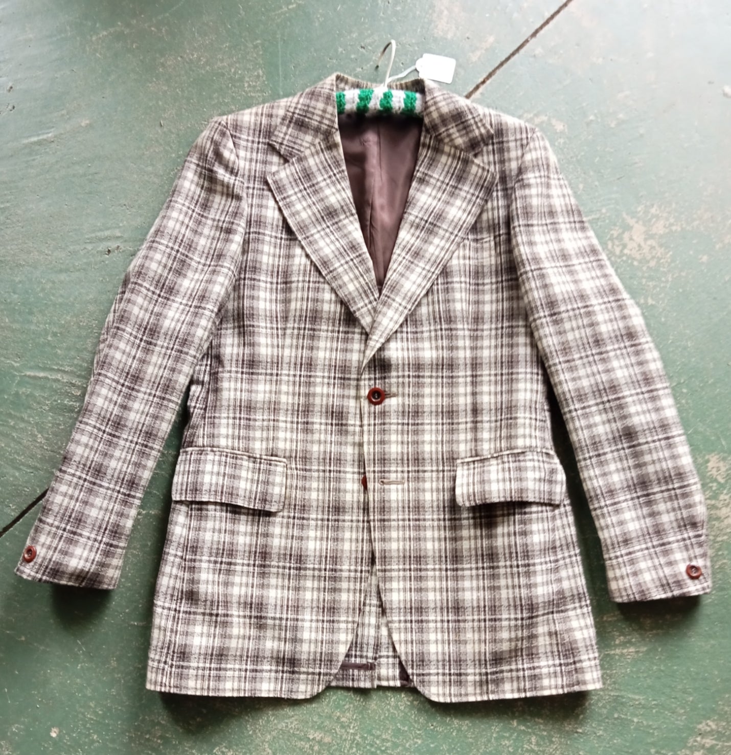 Vintage mens blazer - block pattern
