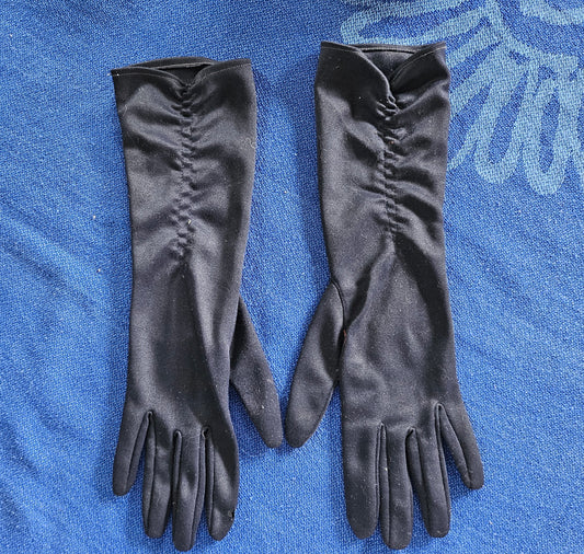 Gloves Navy Blue Fabric