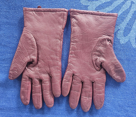 Gloves Leather Burgundy
