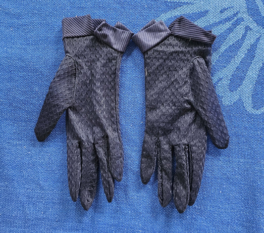 Gloves Navy Blue Mesh