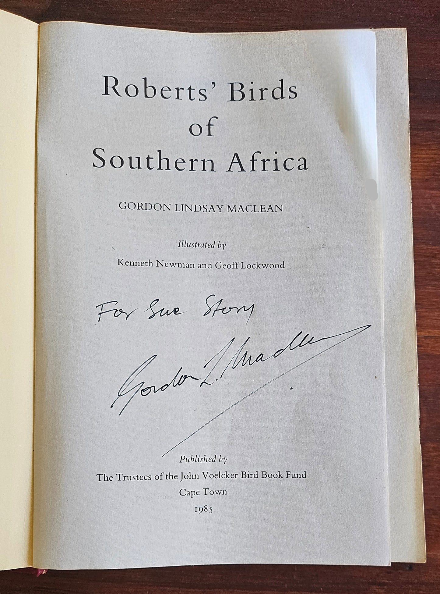 Maclean Gordon Lindsay, Roberts' Birds of Southern Africa (Signed)