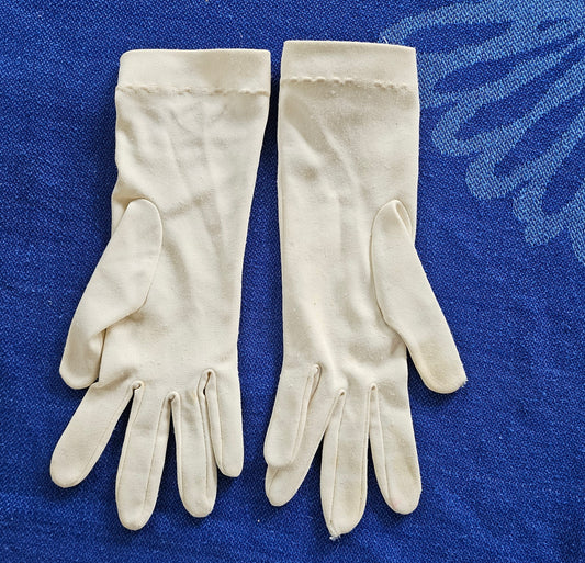 Gloves White Fabric